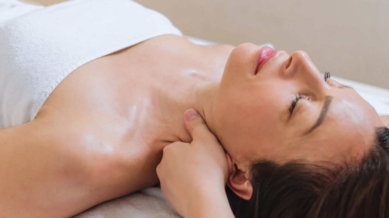 Neck and shoulder relief with optional arm or foot massage included in Japanese head massage at Natural Hands Massage Clinic in Edmonton