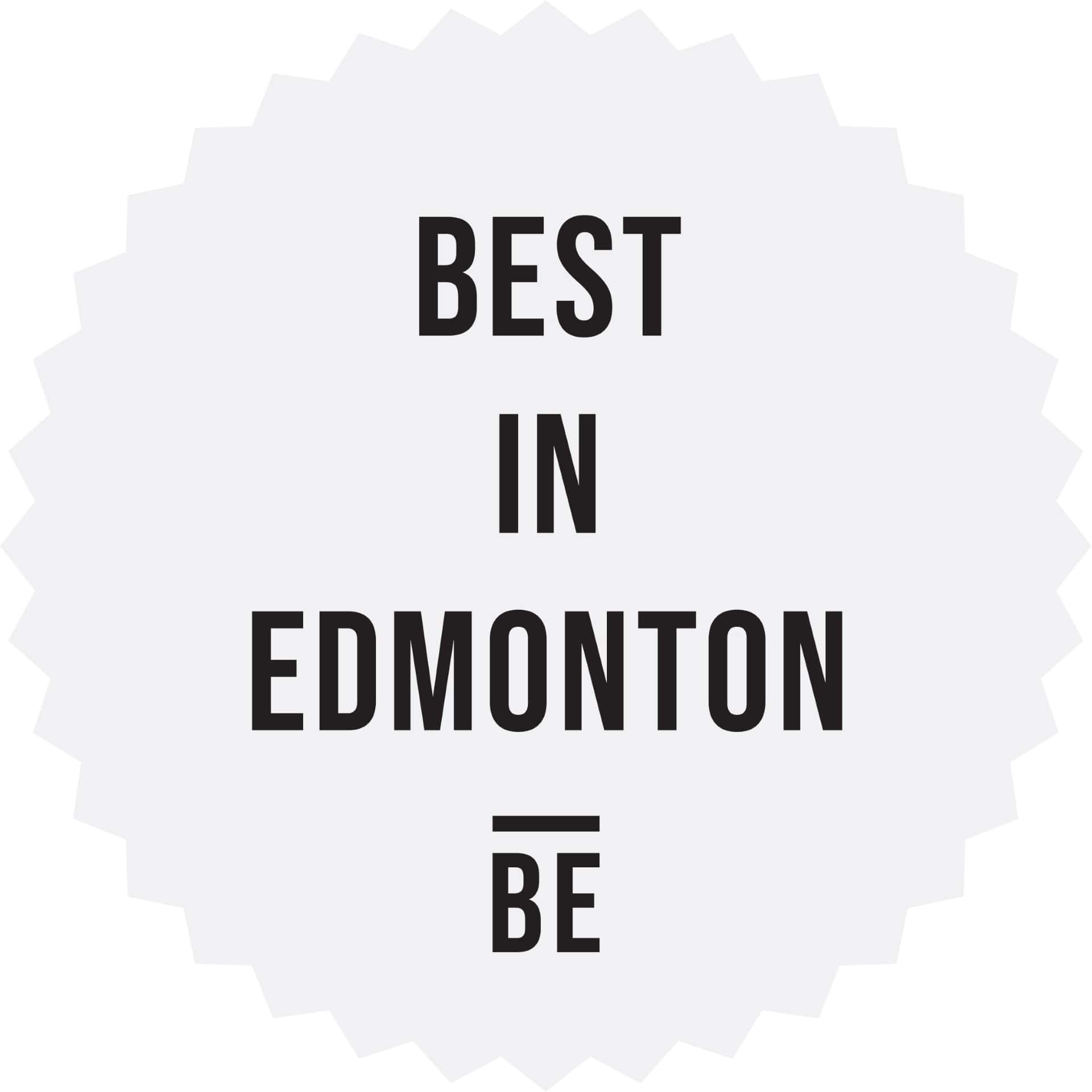 Award badge Best in Edmonton recognizing Natural Hands Massage Therapy & Wellness